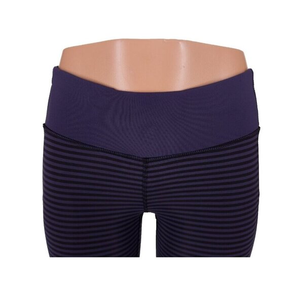 Lululemon Cut The Crop Size 2 1/8 Stripe Cadet Blue - Picture 7 of 9